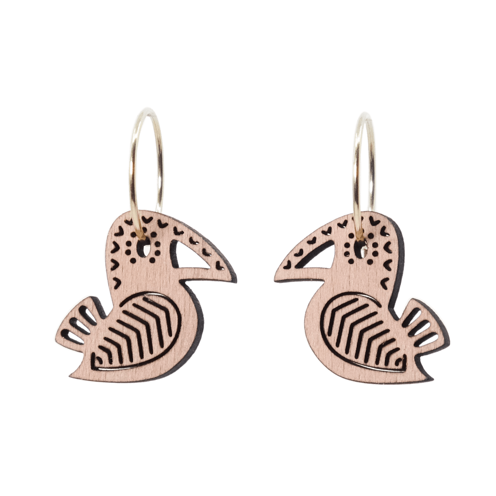 Mejse Øreringe Sølv øreringe | Bæredygtige træ øreringe | Designer træ smykker i sølv | DIBB Design