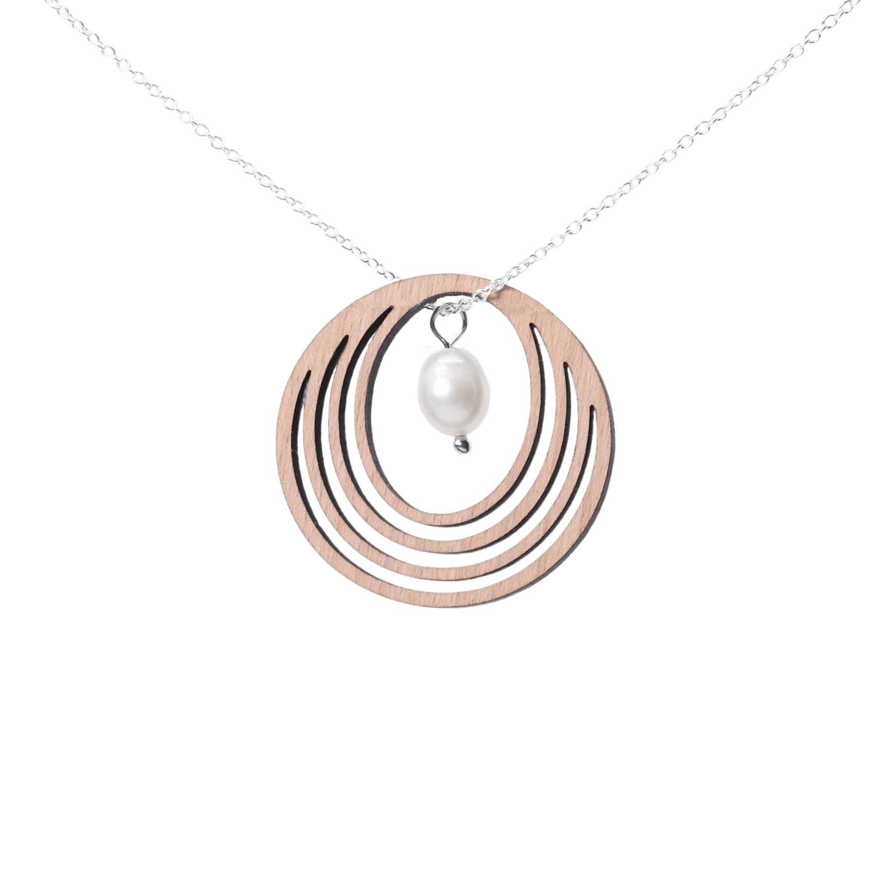 DIBB Design Halskæde Sølv Mercedes Halskæde Mercedes -Sølv halskæde | Bæredygtige træ smykker | Håndlavet design 
