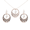 Mia Sæt Sølv øreringe | Bæredygtige træ øreringe | Designer træ smykker i sølv | DIBB Design