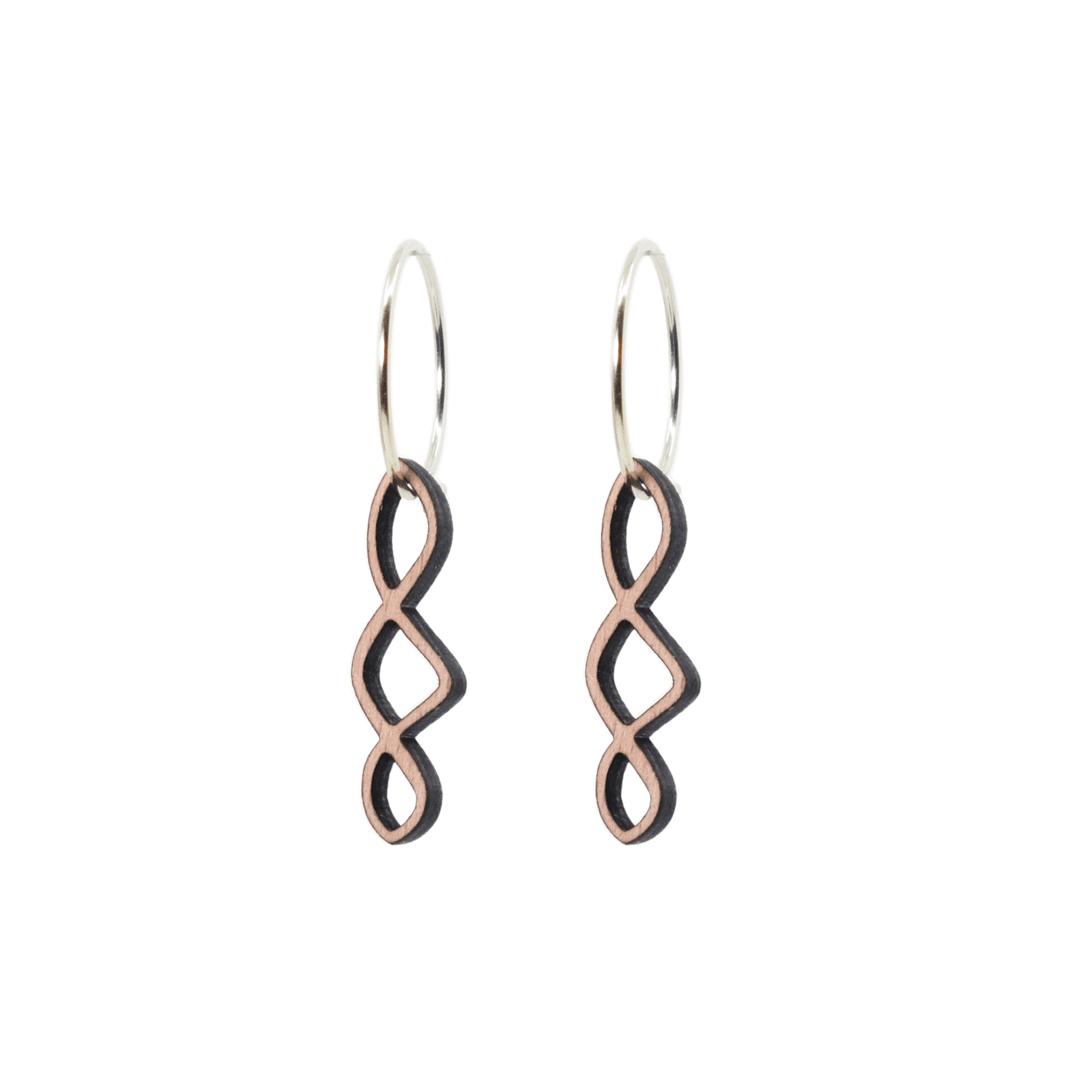 DIBB Design Øreringe Forgyldt sølv Nele Øreringe Tolou - Sølv øreringe | Bæredygtige træ smykker | Håndlavet design 