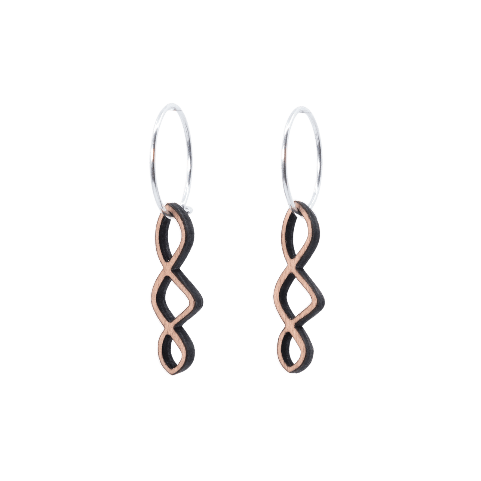 Nele Øreringe Sølv øreringe | Bæredygtige træ øreringe | Designer træ smykker i sølv | DIBB Design