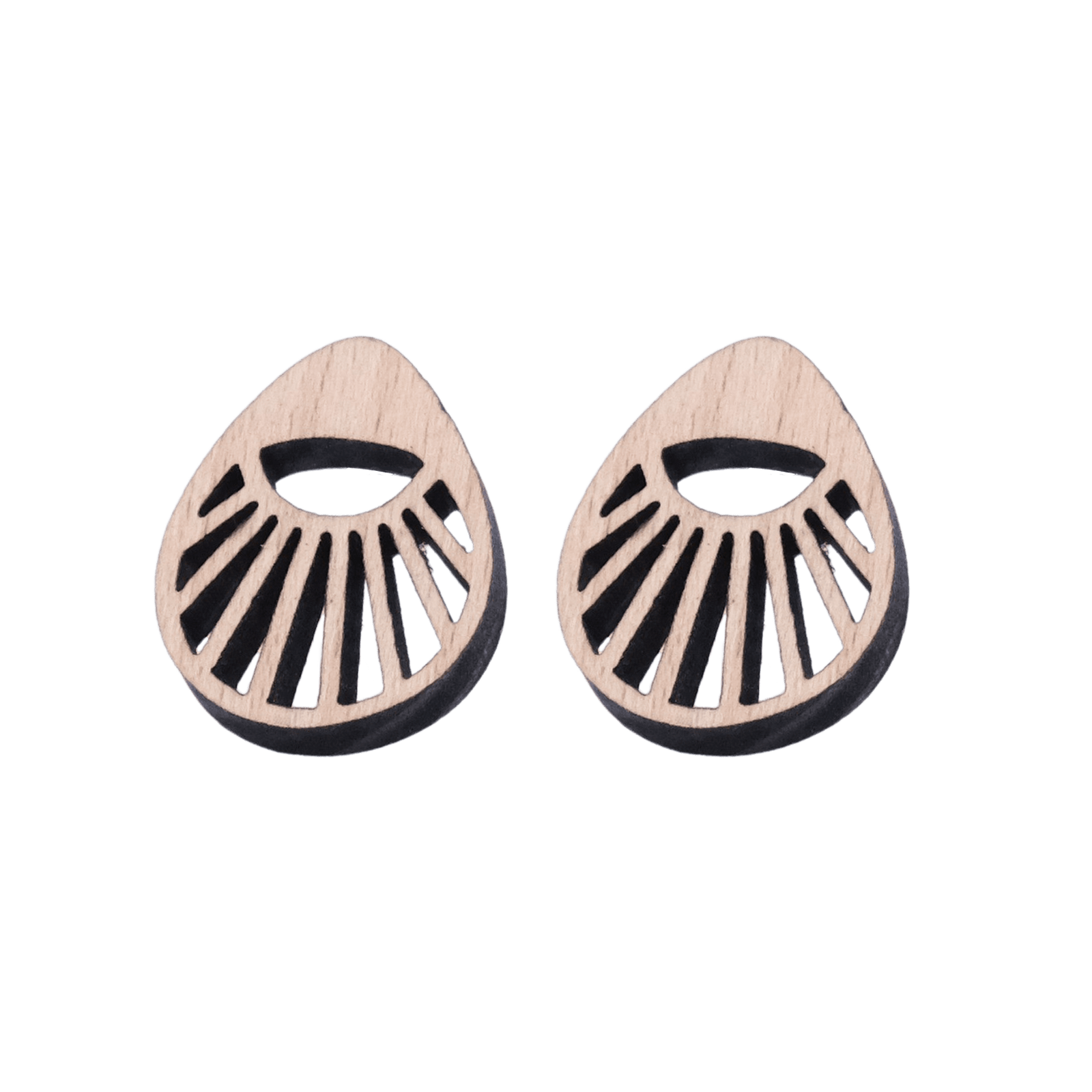 Olivia Ørestikker - Sølv Sølv øreringe | Bæredygtige træ øreringe | Designer træ smykker i sølv | DIBB Design