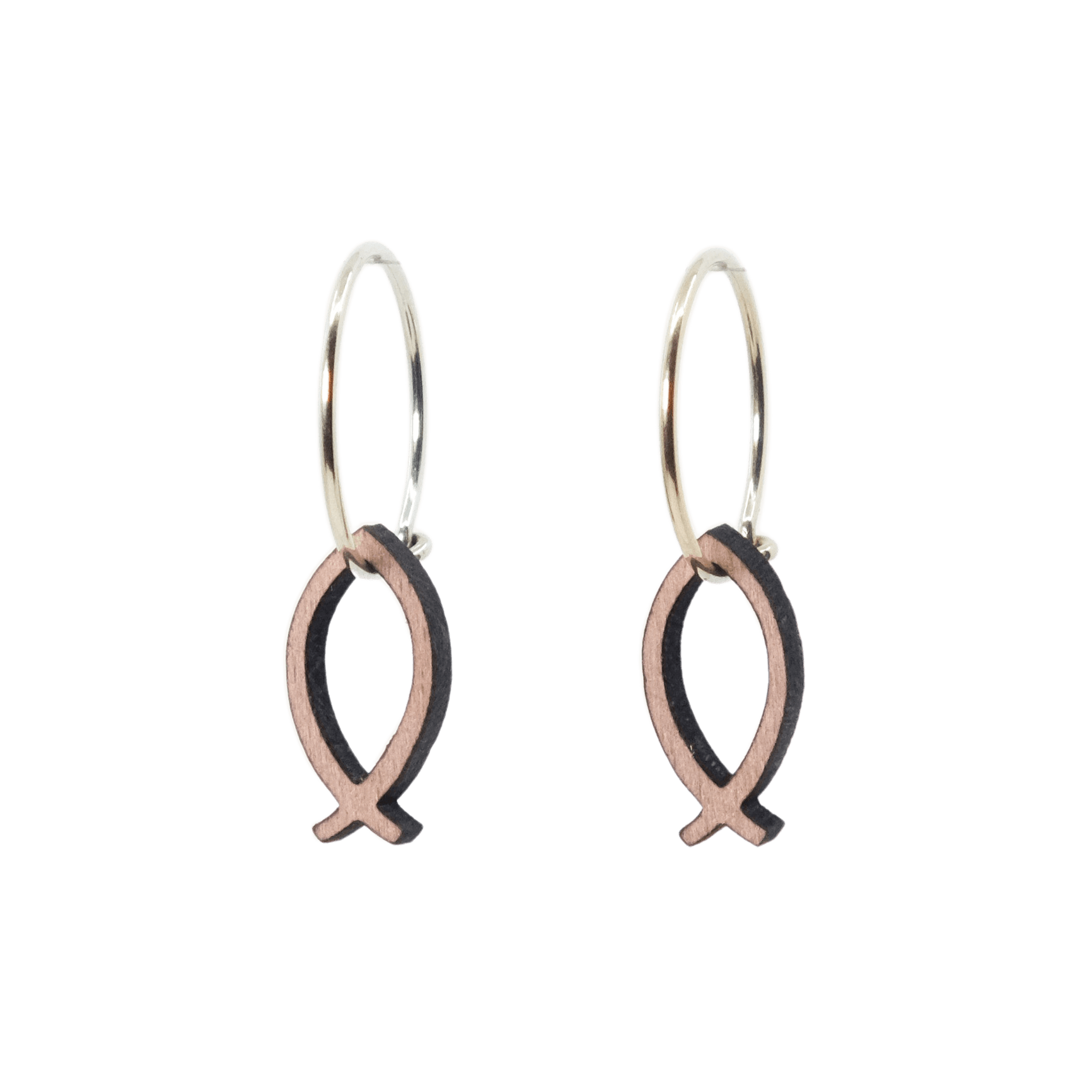 DIBB Design Øreringe Forgyldt sølv Rakel Øreringe Rakel- Sølv øreringe | Bæredygtige træ smykker | Håndlavet design 