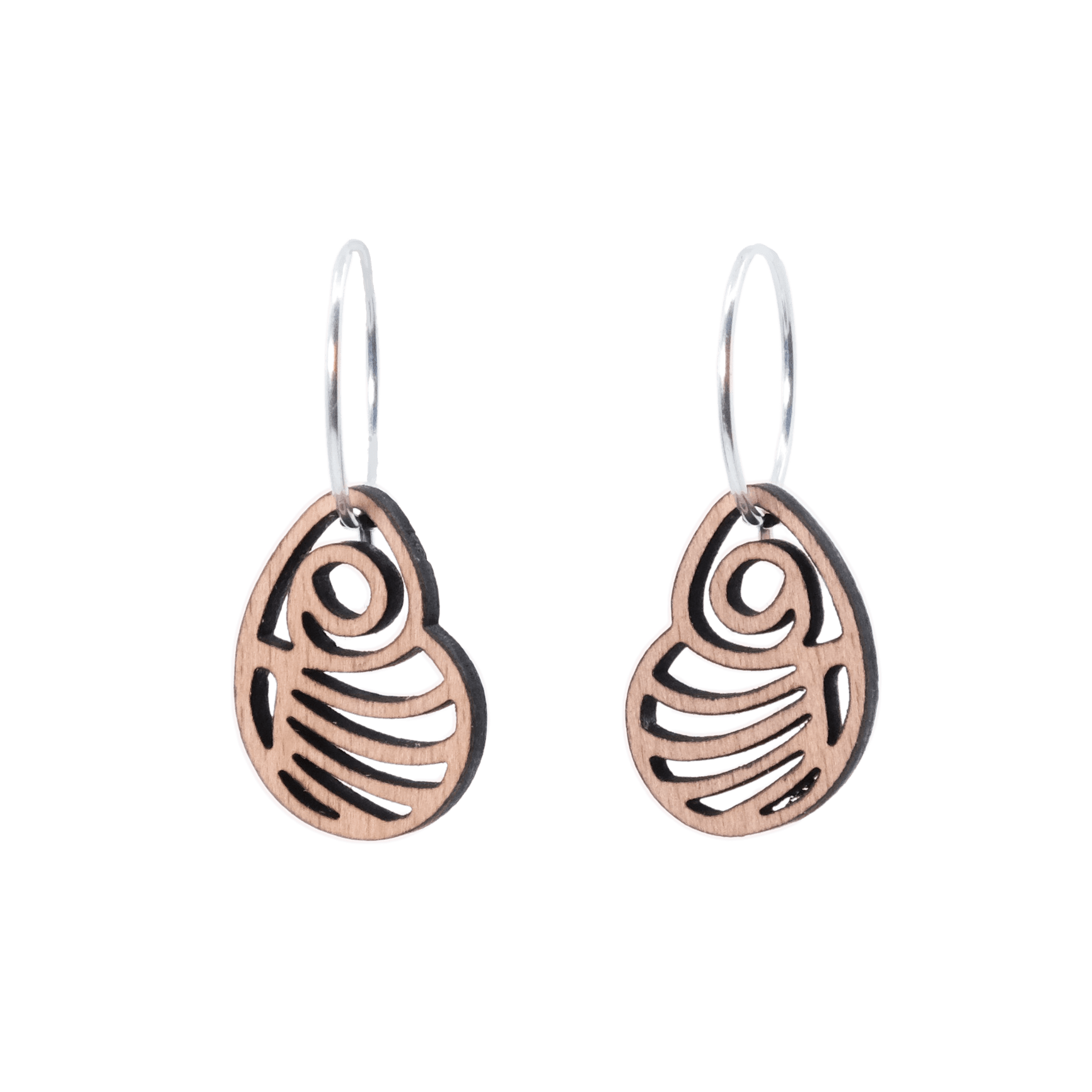 DIBB Design Øreringe Sølv Rikke Øreringe Rikke- Sølv øreringe | Bæredygtige træ smykker | Håndlavet design 