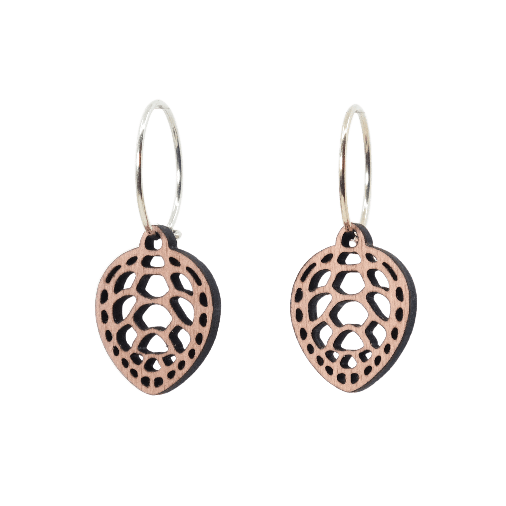 DIBB Design Øreringe Forgyldt sølv Saga Øreringe Saga- Sølv øreringe | Bæredygtige træ smykker | Håndlavet design 