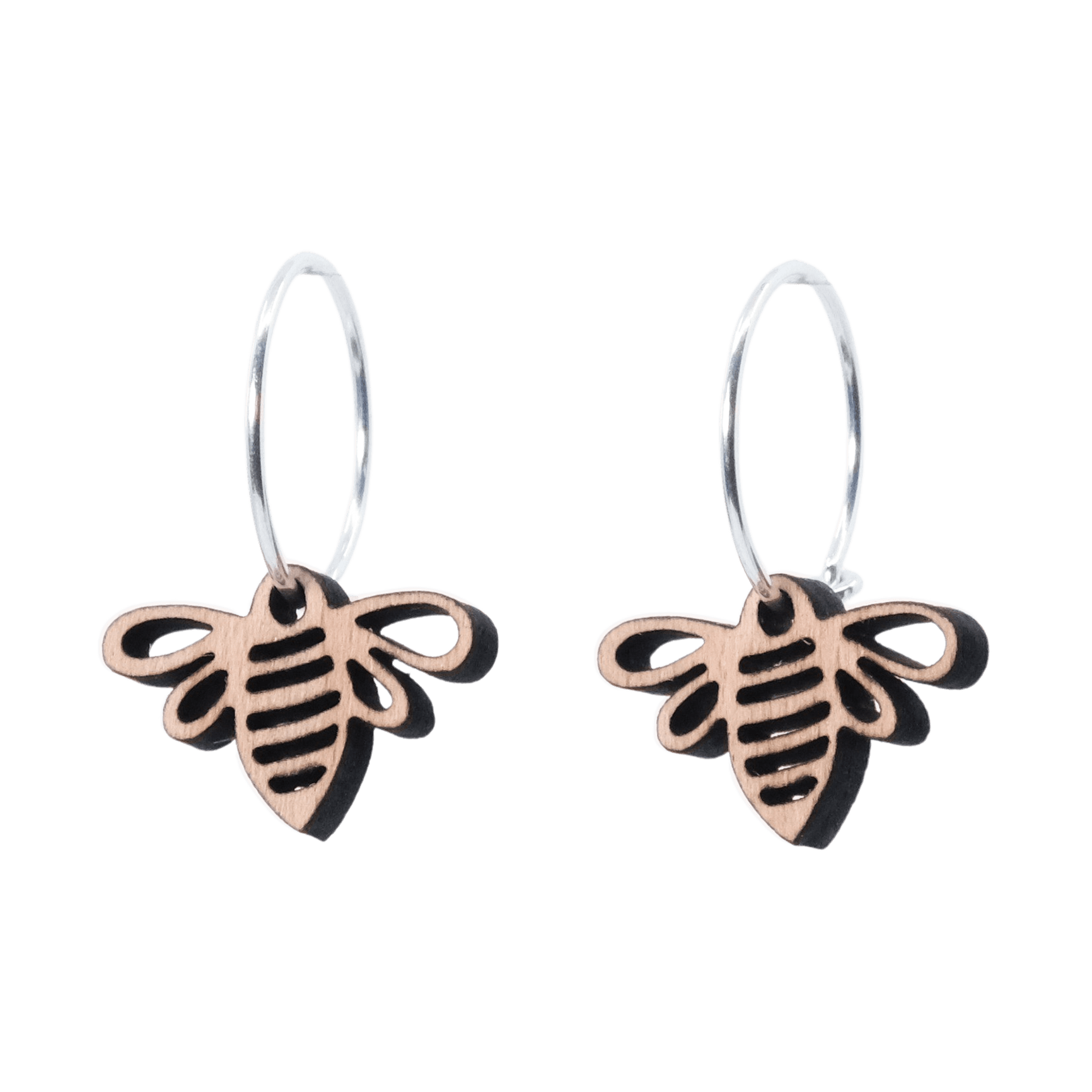 DIBB Design Øreringe Sølv Sara Øreringe Sara - Sølv øreringe | Bæredygtige træ smykker | Håndlavet design 
