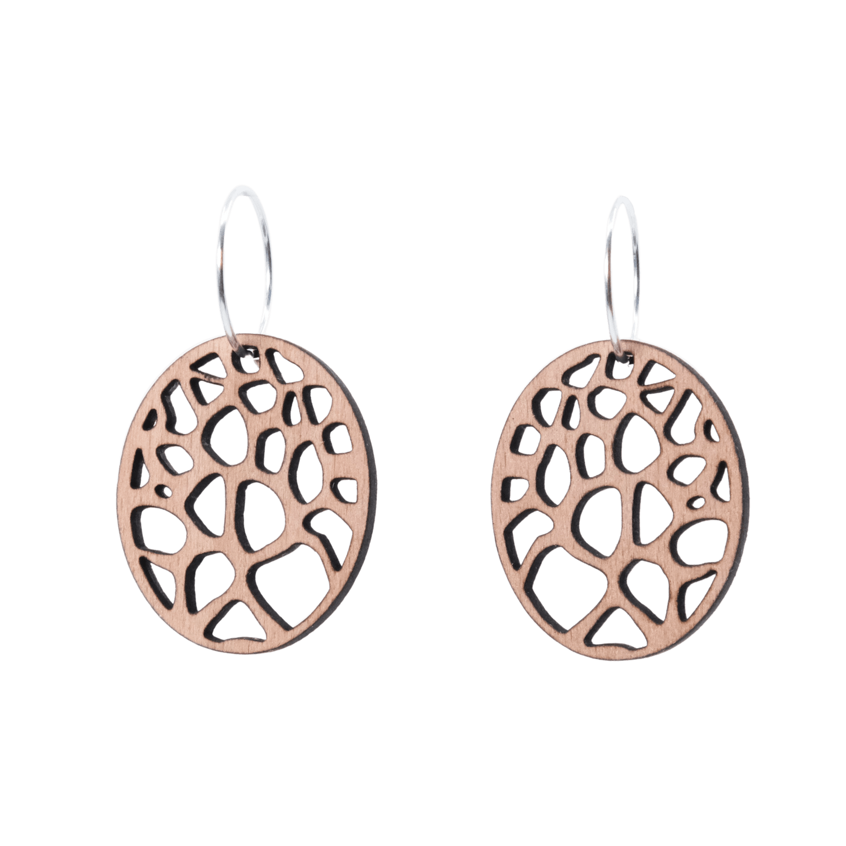 DIBB Design Øreringe Sølv Savannah Øreringe Savannah - Sølv øreringe | Bæredygtige træ smykker | Håndlavet design 