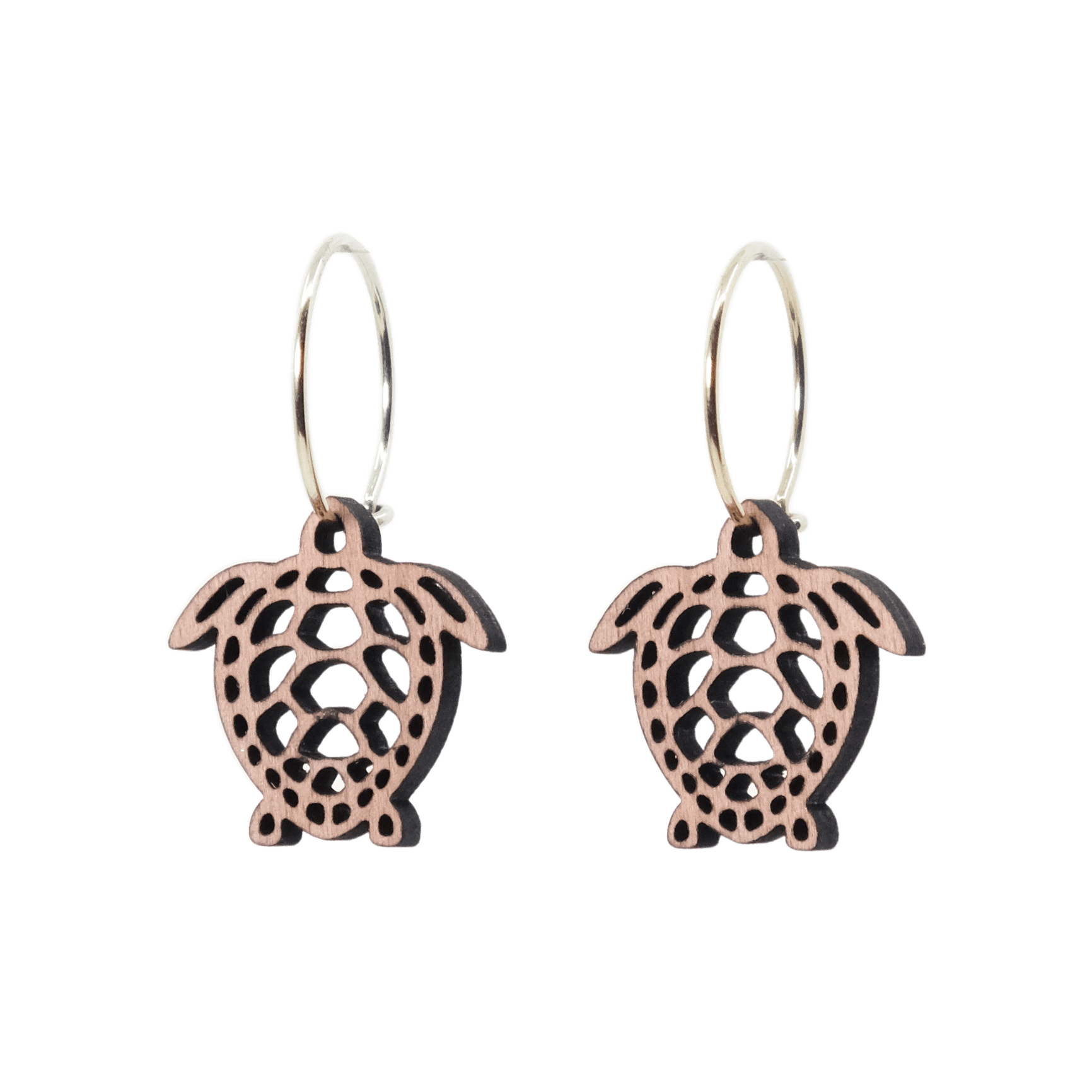 DIBB Design Øreringe Forgyldt sølv Signe Øreringe Signe- Sølv øreringe | Bæredygtige træ smykker | Håndlavet design 