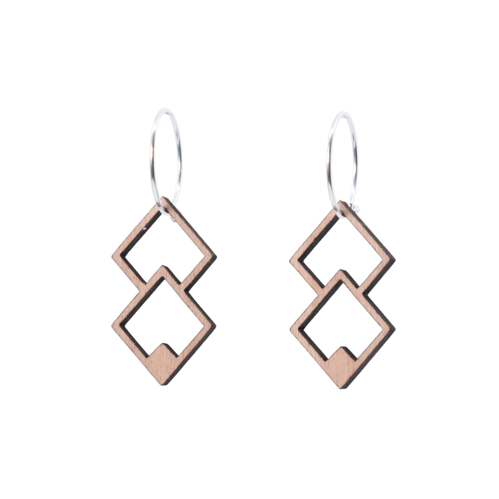 DIBB Design Øreringe Sølv Silke Øreringe Agnes - Sølv øreringe | Bæredygtige træ smykker | Håndlavet design 