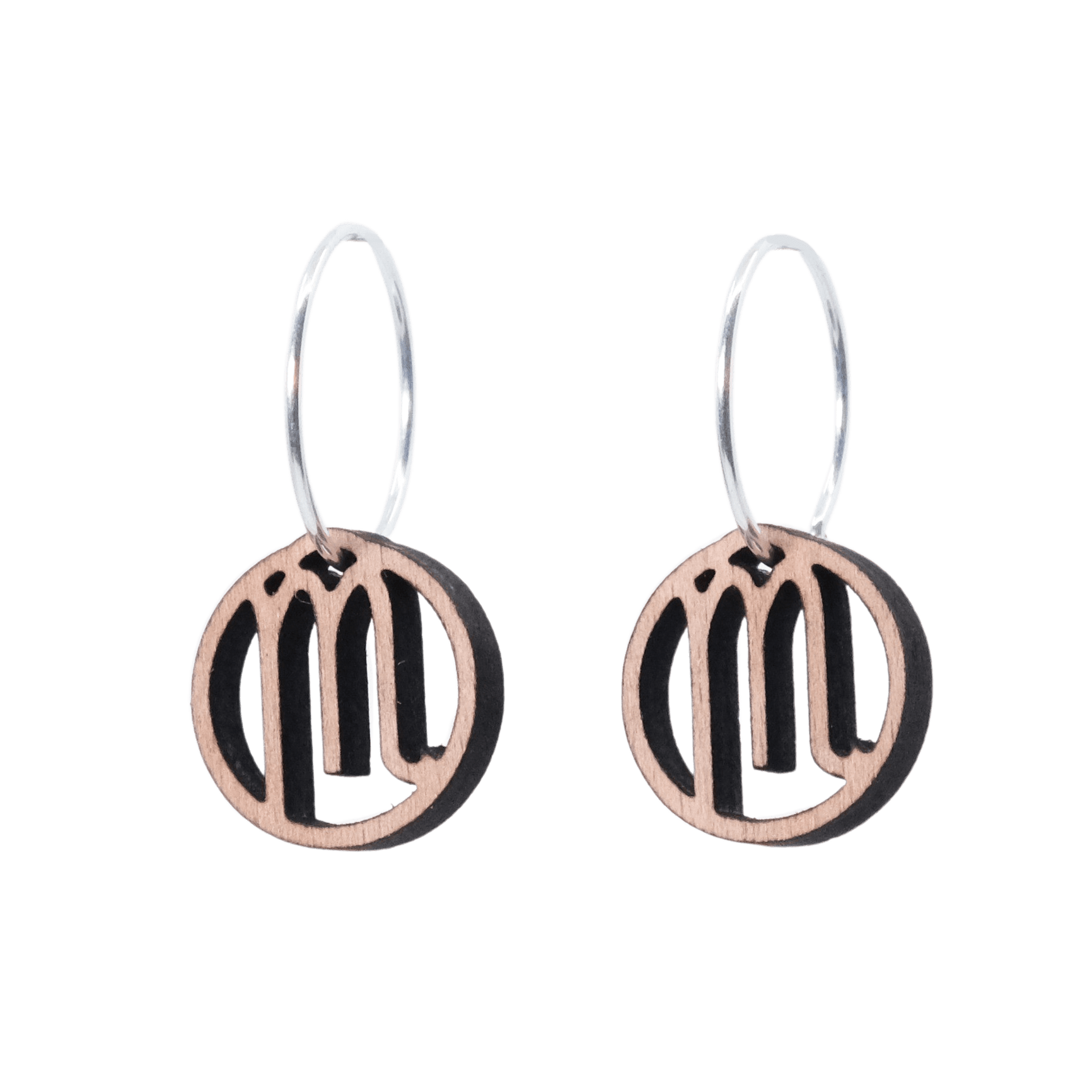 DIBB Design Øreringe Sølv Skorpionen Øreringe Skorpionen - Sølv øreringe | Bæredygtige træ smykker | Stjernetegn