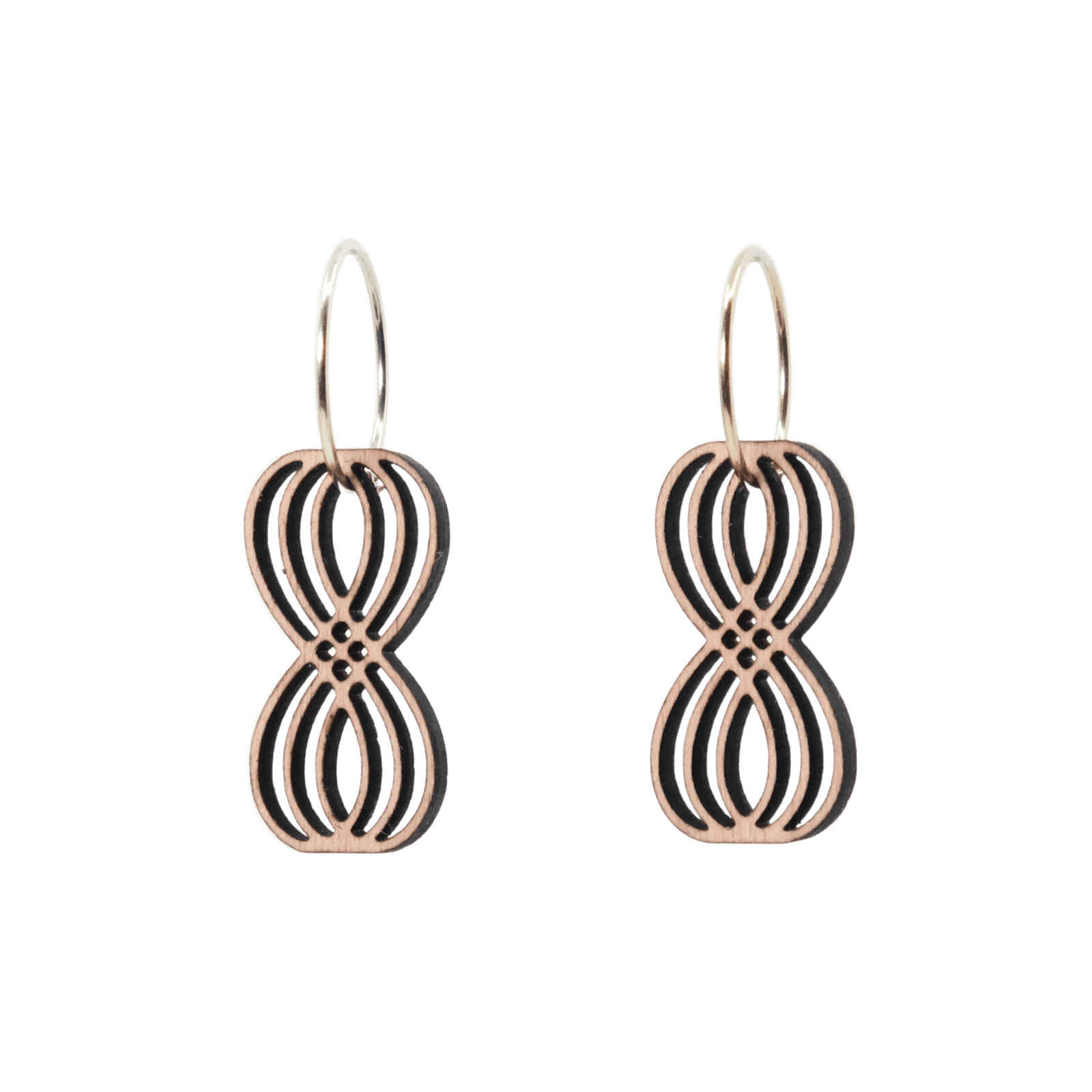 Sofia Øreringe Sølv øreringe | Bæredygtige træ øreringe | Designer træ smykker i sølv | DIBB Design