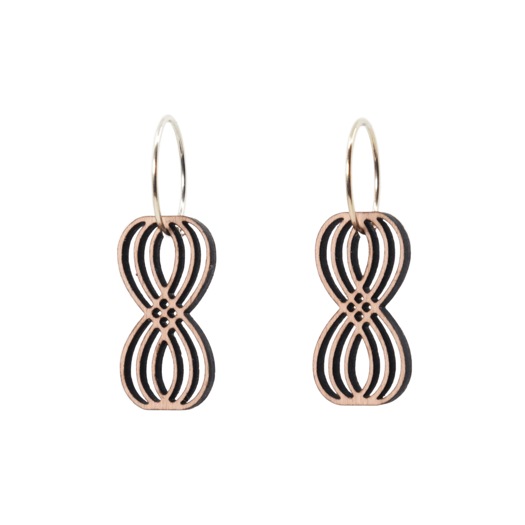 Sofia Øreringe Sølv øreringe | Bæredygtige træ øreringe | Designer træ smykker i sølv | DIBB Design