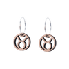 DIBB Design Øreringe Sølv Tyren Øreringe Tyren - Sølv øreringe | Bæredygtige træ smykker | Stjernetegn