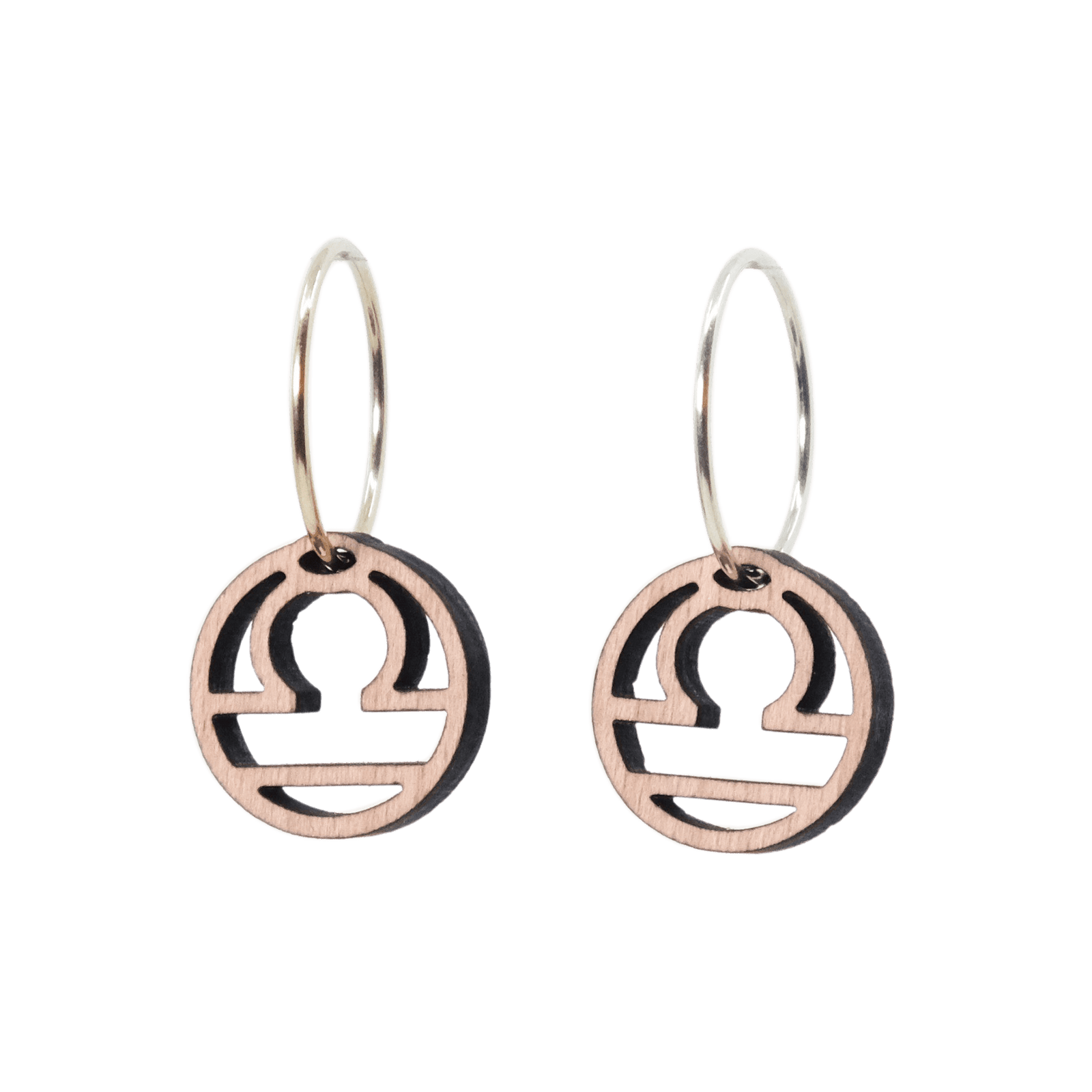 Vægten Øreringe Sølv øreringe | Bæredygtige træ øreringe | Designer træ smykker i sølv | DIBB Design