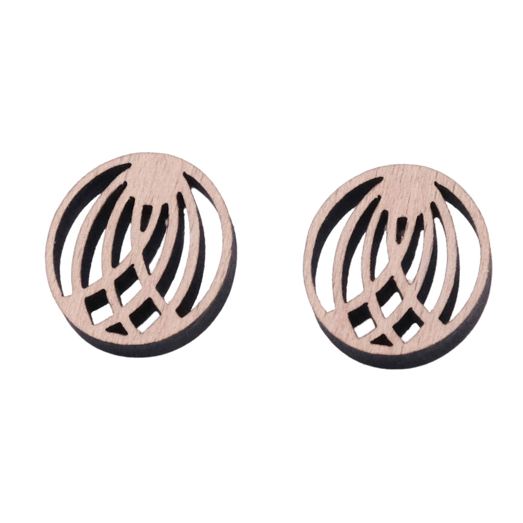 Wilma Ørestikker - Sølv Sølv øreringe | Bæredygtige træ øreringe | Designer træ smykker i sølv | DIBB Design