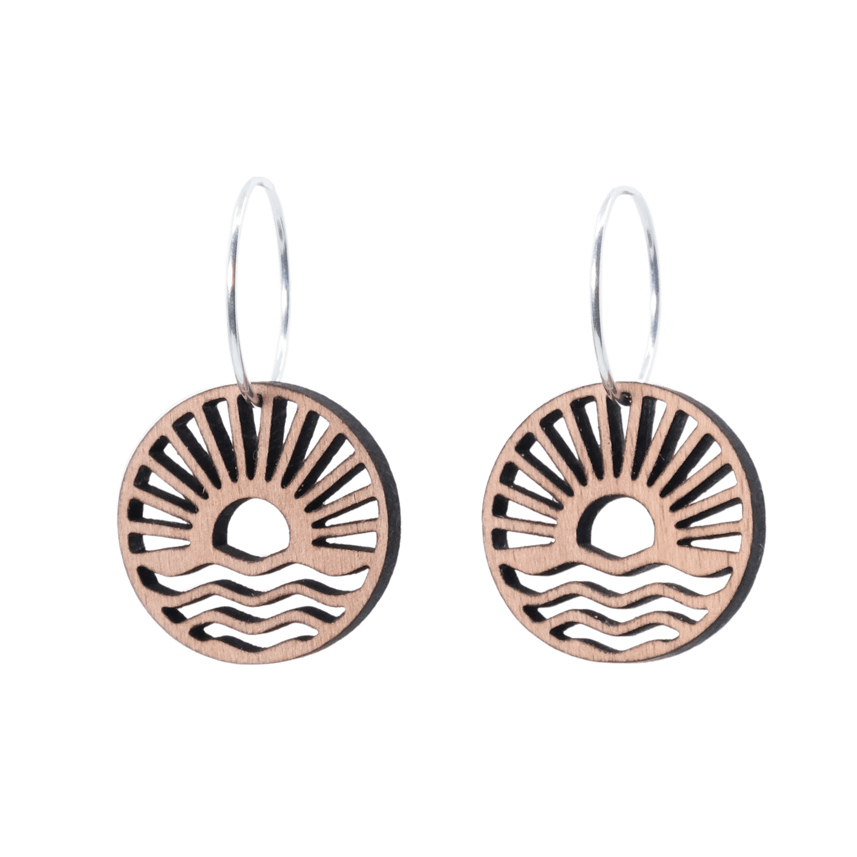 DIBB Design Øreringe Sølv Yvonne Øreringe Yvonne- Sølv øreringe | Bæredygtige træ smykker | Håndlavet design 