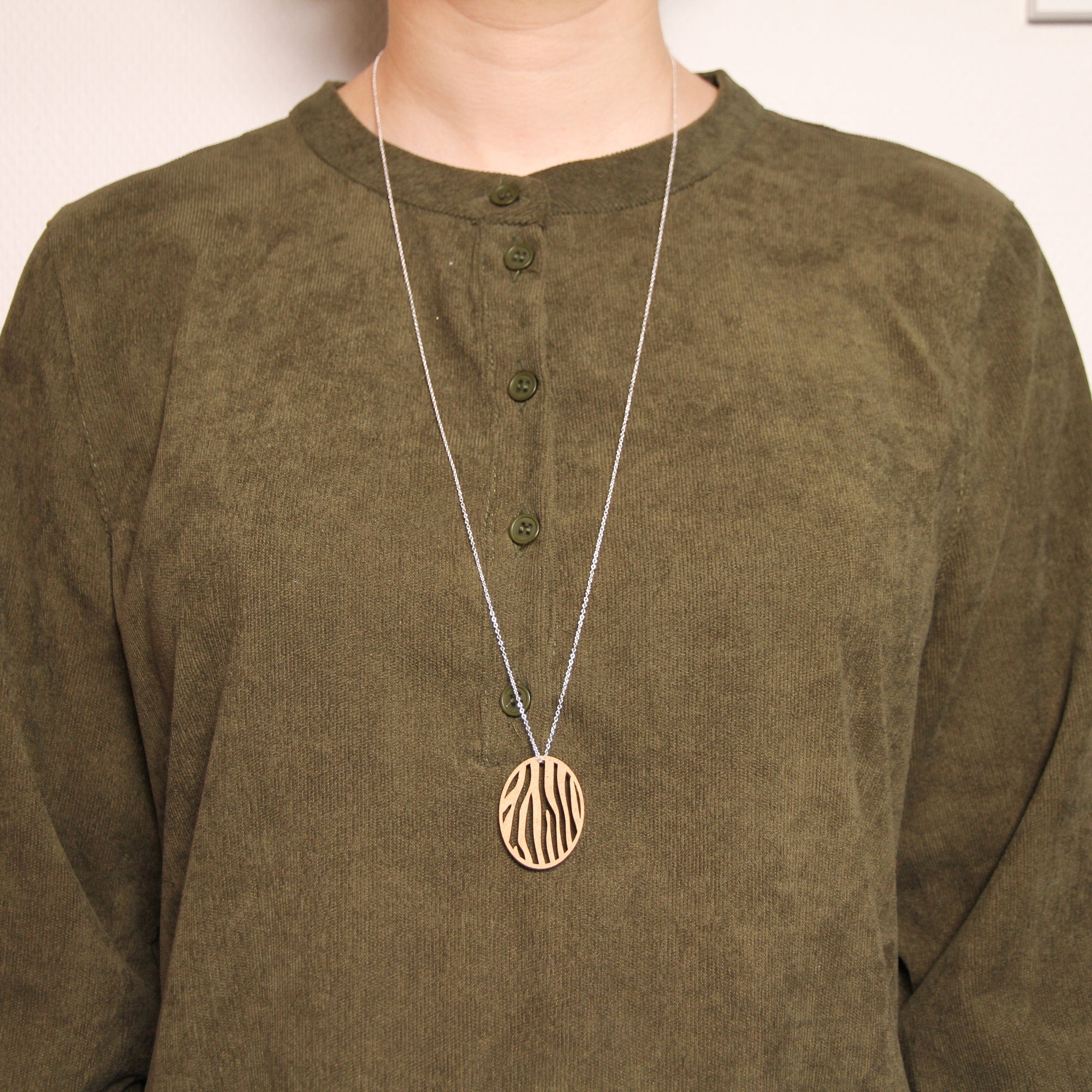 DIBB Design Halskæde Zafira Halskæde Zafira - Sølv halskæde | Bæredygtige træ smykker | Håndlavet design 