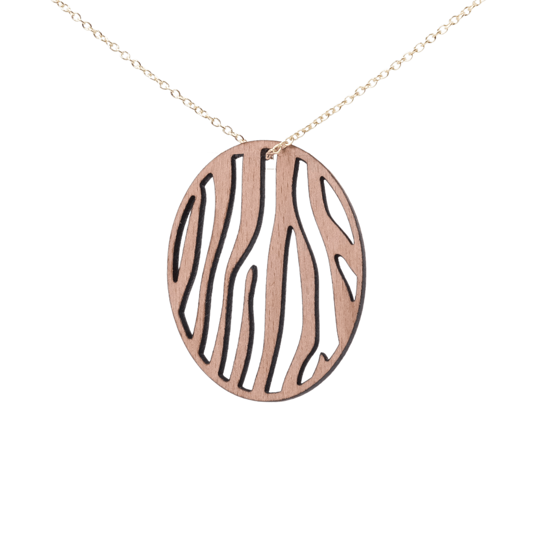 DIBB Design Halskæde Forgyldt sølv Zafira Halskæde Zafira - Sølv halskæde | Bæredygtige træ smykker | Håndlavet design 