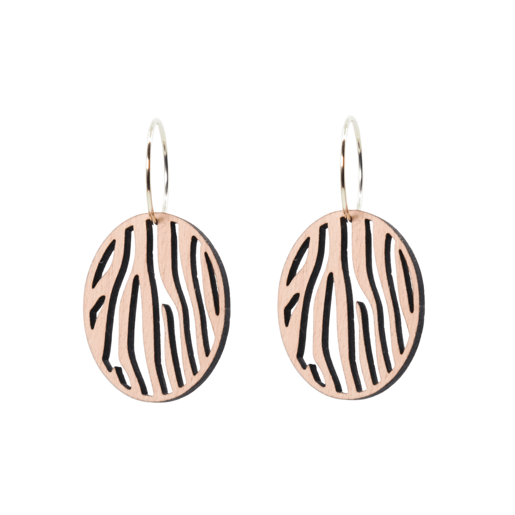DIBB Design Øreringe Forgyldt sølv Zille Øreringe Zille - Sølv øreringe | Bæredygtige træ smykker | Håndlavet design 