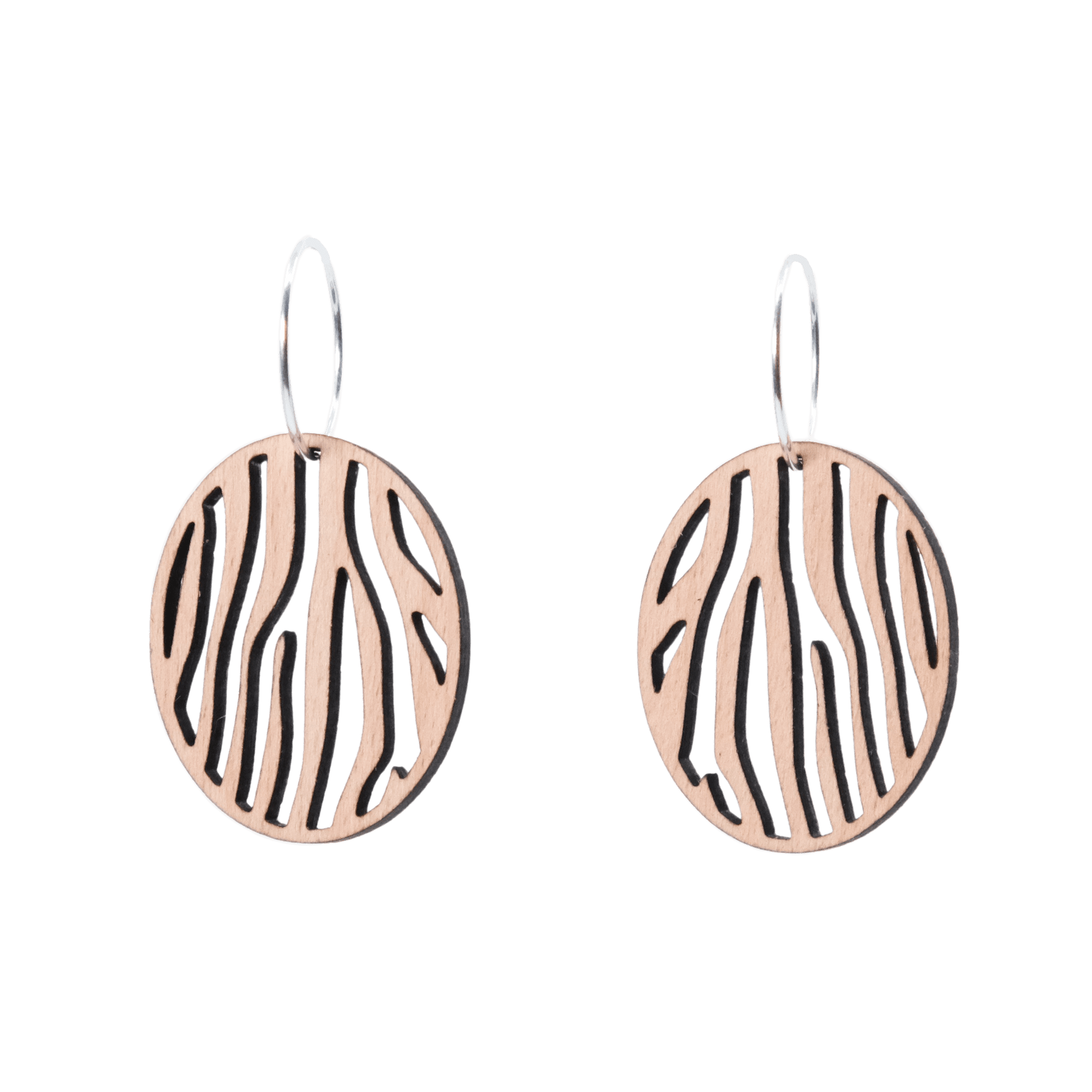 Zille Øreringe Sølv øreringe | Bæredygtige træ øreringe | Designer træ smykker i sølv | DIBB Design